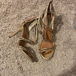 Steve Madden Metallic Gold Strappy Heels
